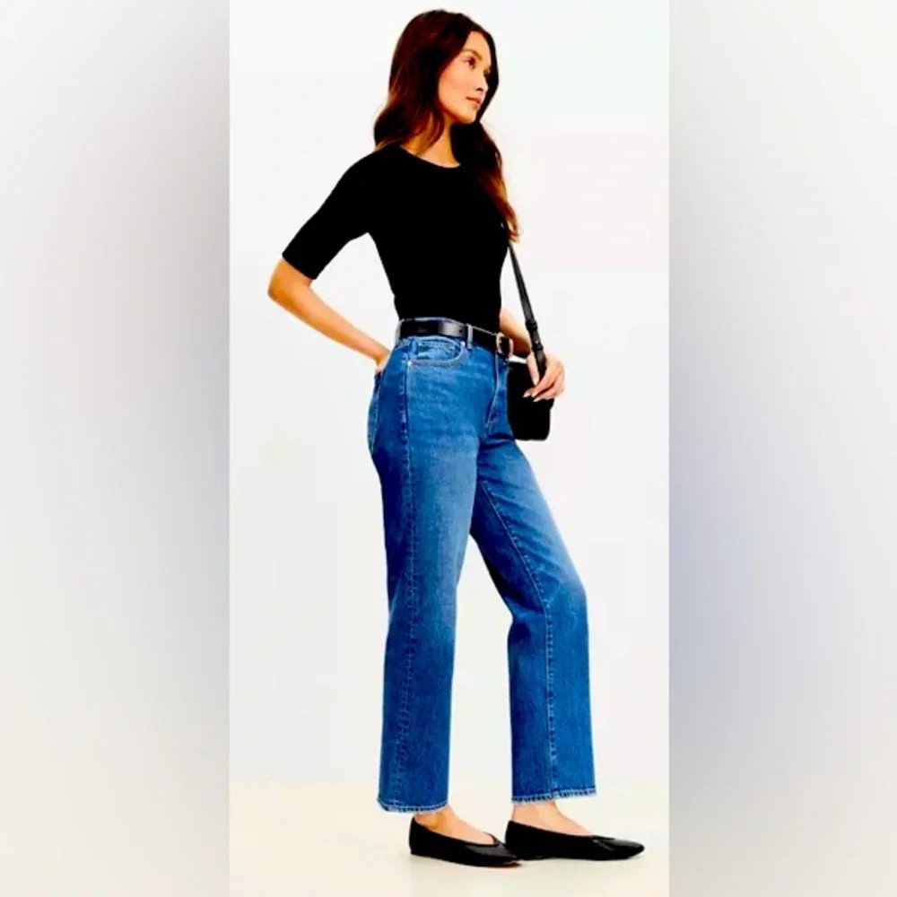 LOFT Women's Straight Leg Blue Jeans